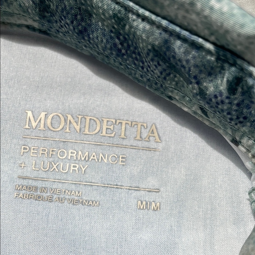 Mondetta Performance Luxury 1/4 Zip Sleveless Floral Green Zip Pockets Size M - Picture 12 of 12